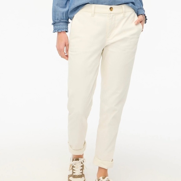 J. Crew Pants - J crew high rise girlfriend chino pants marine salt